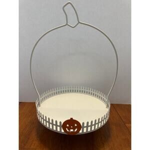 Halloween Pumpkin Wire Tray Farmhouse Fall Décor Candy Dish Stand